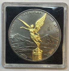 Серебряная монета "Либертад" 2015 год, в спец исполнении, Рутений, 31,1 г., Ag 999